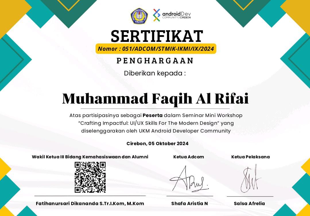Sertifikat UI/UX Workshop