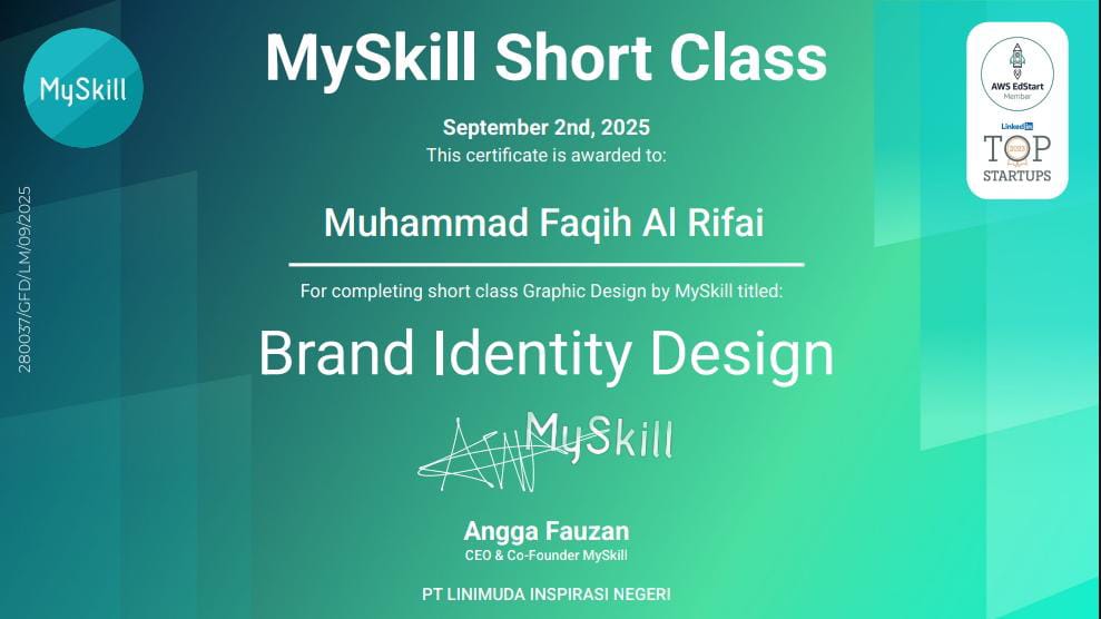 Sertifikat MySkill Brand Identity