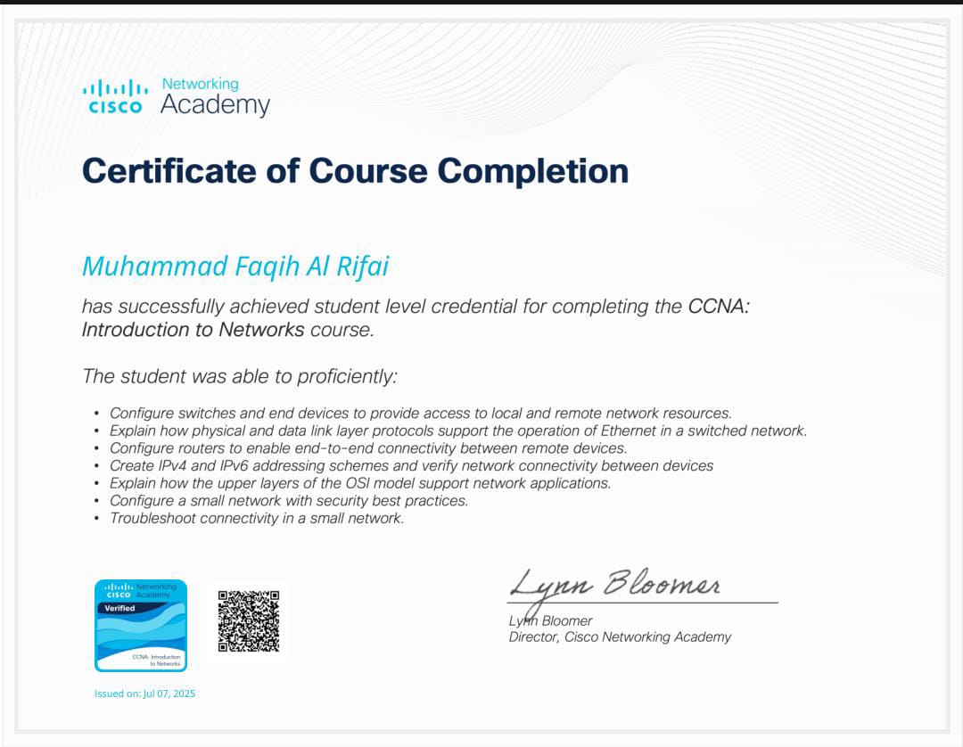 Sertifikat CCNA1
