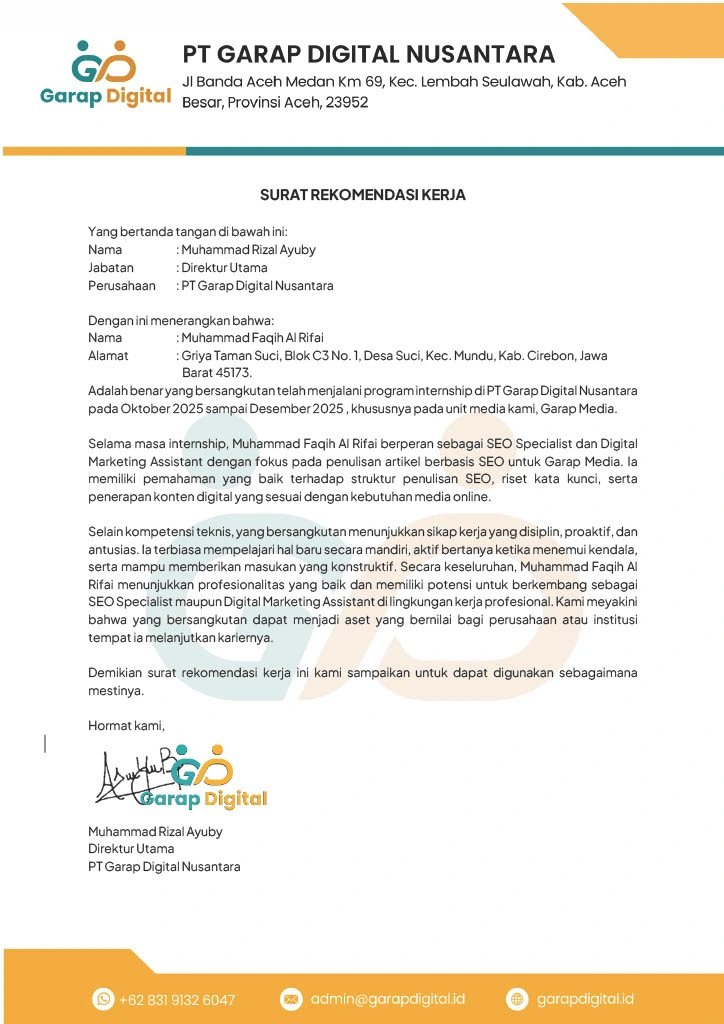 Hasil Google Search Console